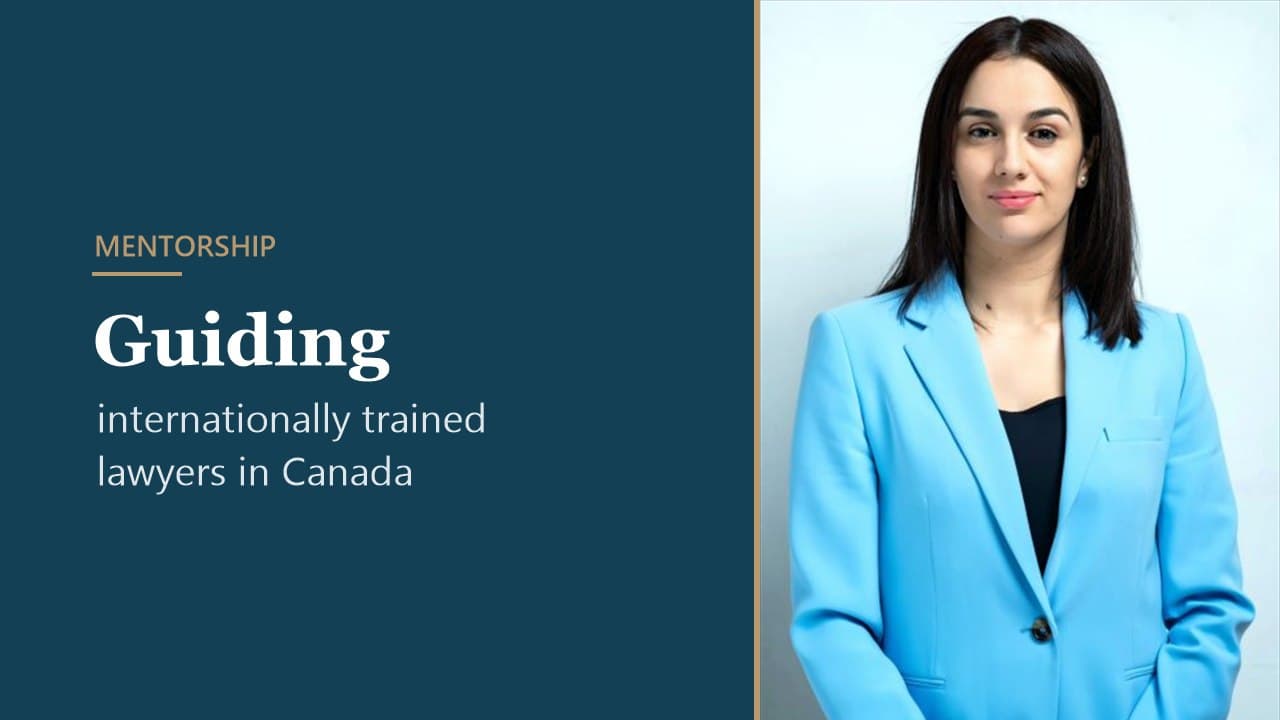 Mentor to Internationally Trained Lawyers